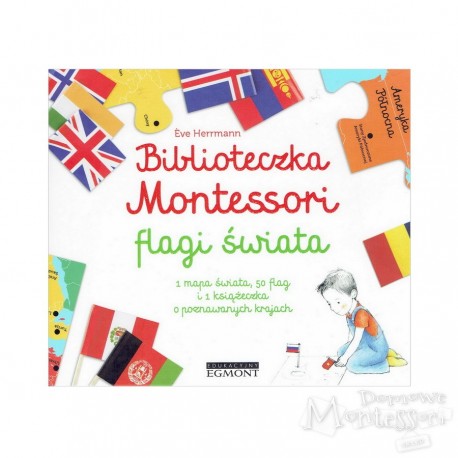 Biblioteczka Montessori. Flagi świata