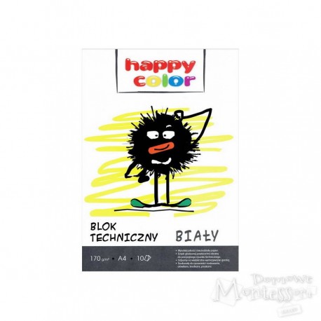 Blok techniczny biały A4 170g/m2