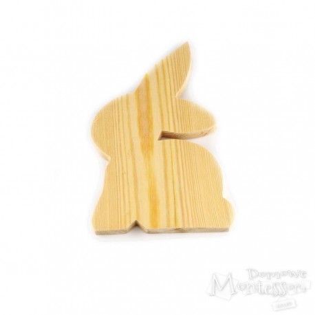 Drewniany królik duży