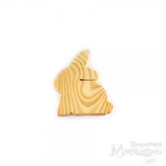 Drewniany królik średni