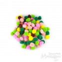 Pompon Ø15 mm - 10 sztuk - mix kolorów