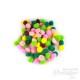 Pompon Ø15 mm - 10 sztuk - mix kolorów