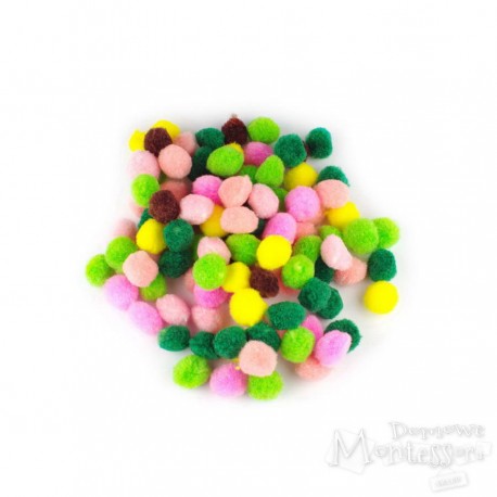 Pompon Ø15 mm - 10 sztuk - mix kolorów