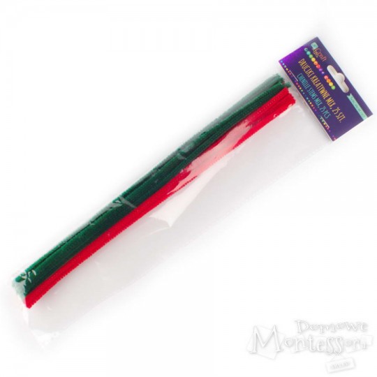 Druciki kreatywne 30 cm trzy kolory 25 sztuk