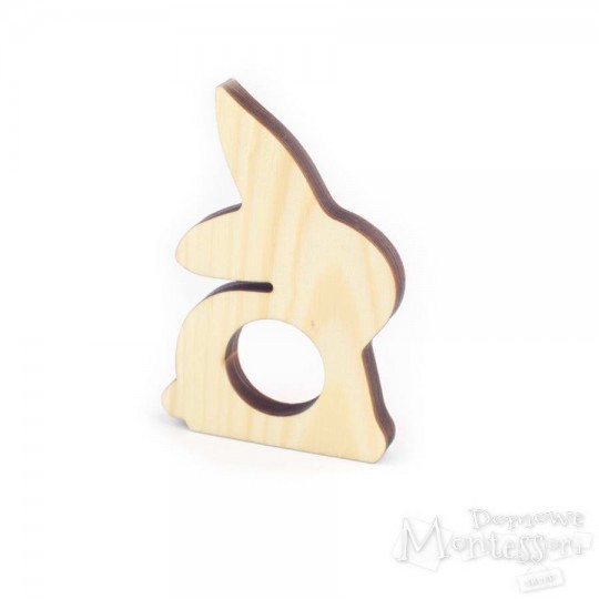 Drewniany zając z otworem