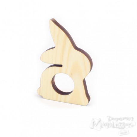 Drewniany zając z otworem