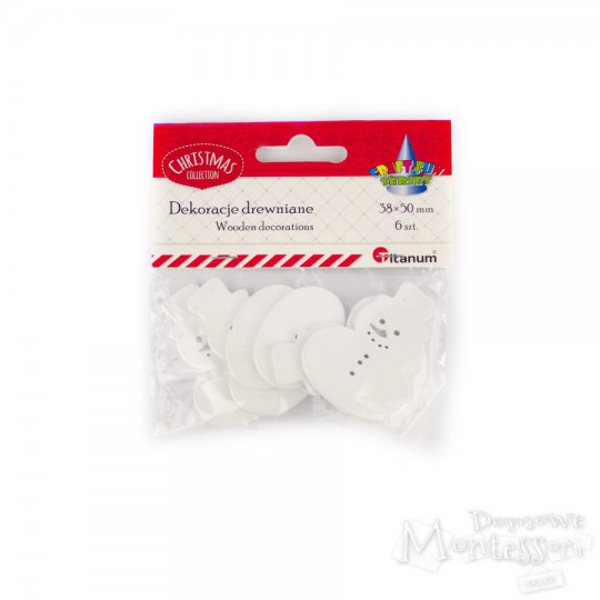 Dekoracje drewniane - bałwanki