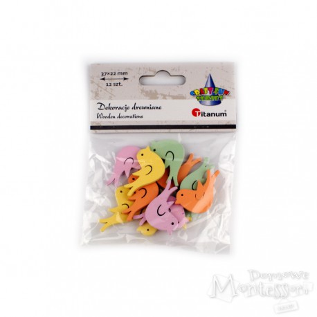 Dekoracje drewniane - ptaszki