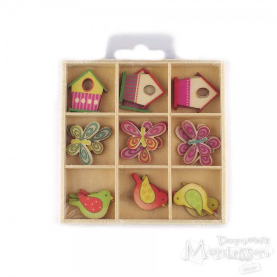 Kształty ze sklejki - budki, motyle, ptaki